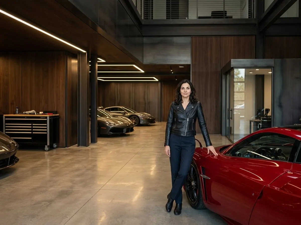 AI-портрет в luxury garage